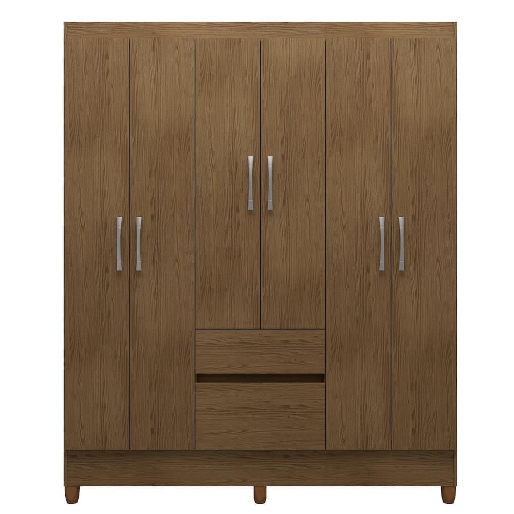 Guarda-Roupa Casal Bartira New Brusque 6 Portas 2 Gavetas Pintura UV - 2