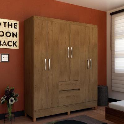 Guarda-Roupa Casal Bartira New Brusque 6 Portas 2 Gavetas Pintura UV