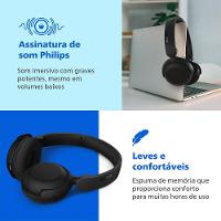 Fone de Ouvido Philips TAH2209BK/00 Headphone Bluetooth 25h Bateria Dobrável Preto - 13