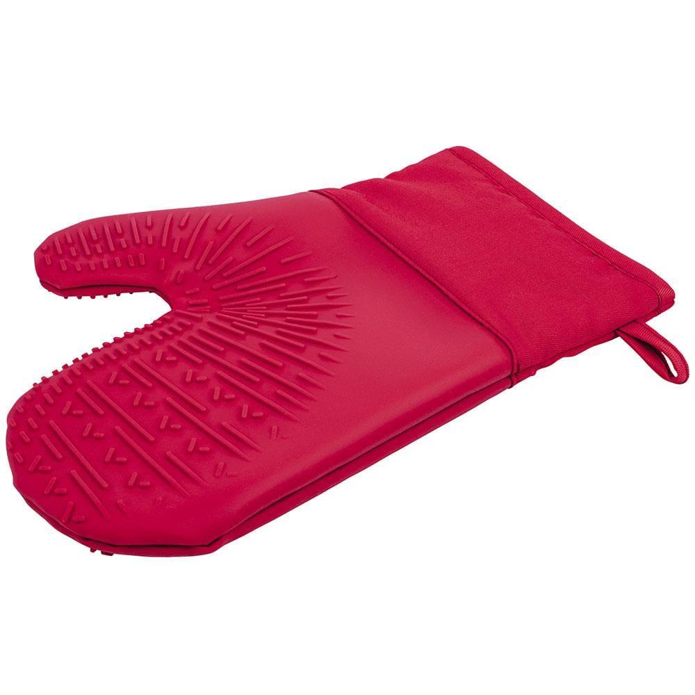 Luva de Silicone Euro com Tecido Vermelha - 26,5cm - 1