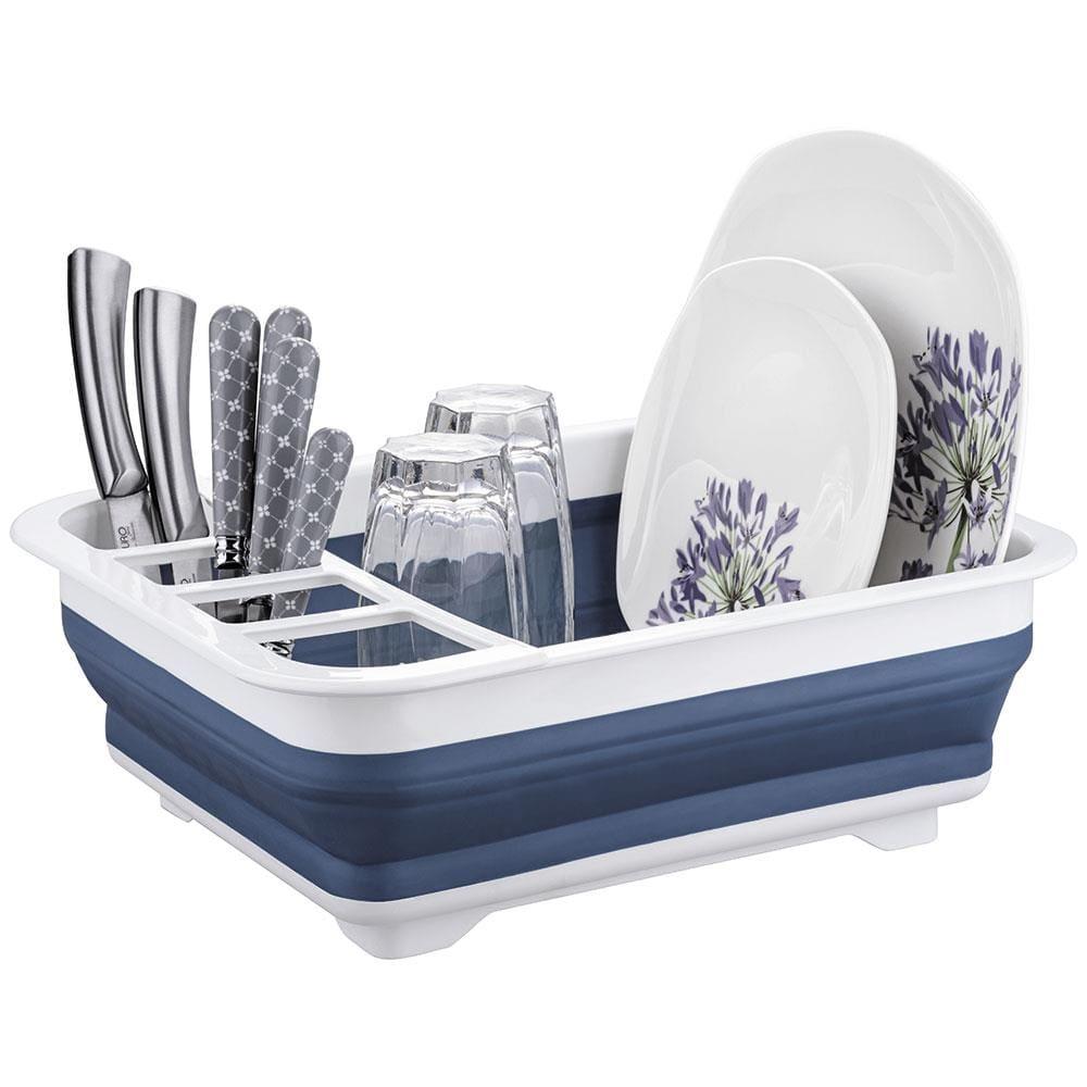 Escorredor de Pratos Retrátil Euro - Azul - 4