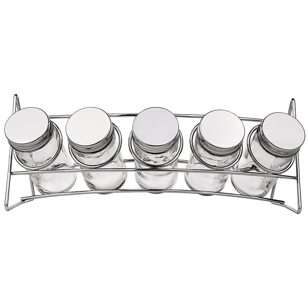 Porta Condimentos Euro com 6 Peças - Transparente - 3