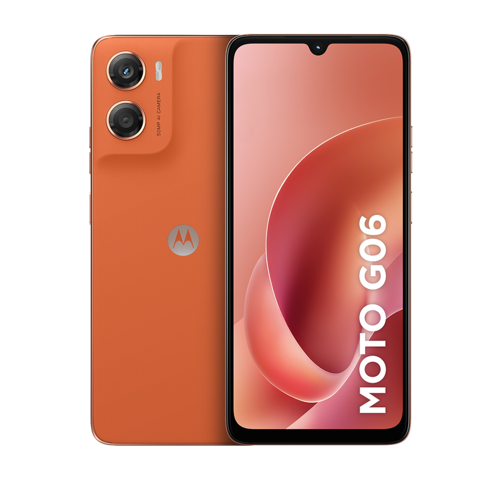 Smartphone Motorola Moto g06 4G Tela 6,9” 128GB Câmera 50MP Laranja - 1