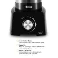 Liquidificador Philco PLQ11A 1050W 2,7L 4 Velocidades Função Tritura Gelo Preto - 8