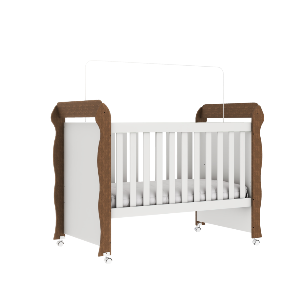 Quarto de Bebê Completo Carolina Baby com Berço Mini-Cama Mirelle Cômoda Eloá e Guarda-Roupa Eloá - 8