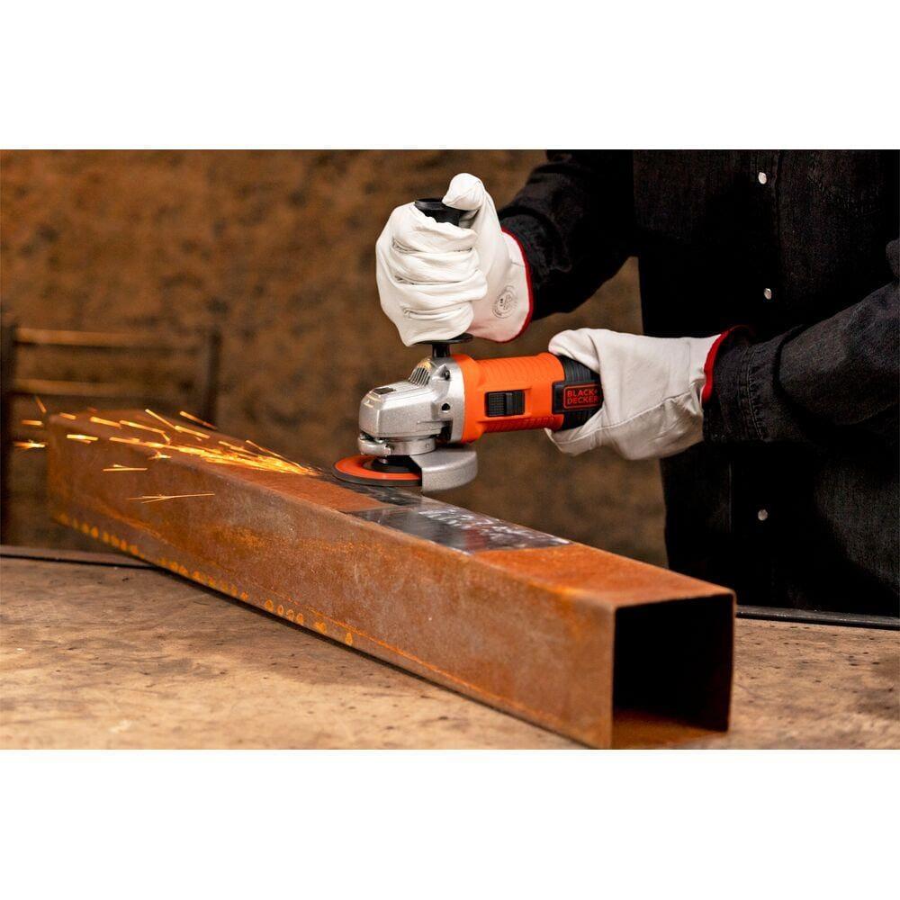 Esmerilhadeira Angular 4 1/2" Black+Decker G720X 920W 11.000 RPM 3 Posições Laranja e Preta - 8