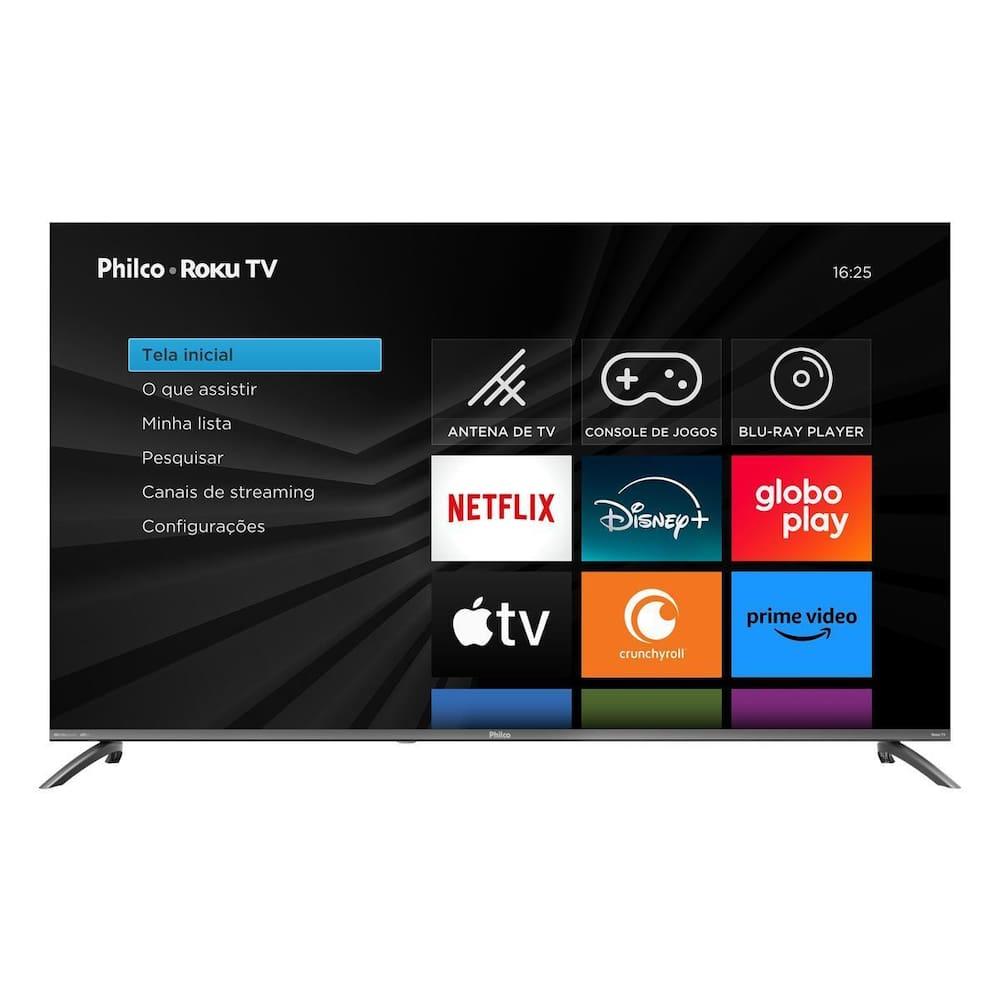 Smart TV Philco 60” 4K UHD P60CRA Roku TV Dolby Audio Quad Core Space Gray - 1