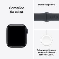 Apple Watch SE 3 GPS 44mm Pulseira Esportiva P/M Meia-Noite - 9