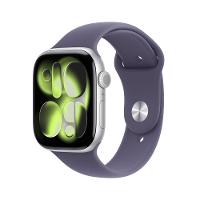 Apple Watch Series 11 GPS+ Cellular 46mm Prateado Pulseira M/G Esportiva Roxo-Névoa - 1