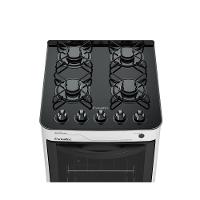 Fogão de Piso Esmaltec Agata Glass 4 Bocas Branco Mesa de Vidro Branco - 5