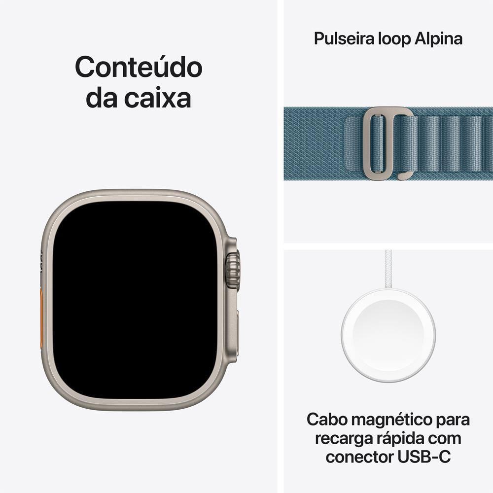 Apple Watch Ultra 3 GPS+ Cellular 49mm Pulseira Loop Alpina M Azul-Clara - 8