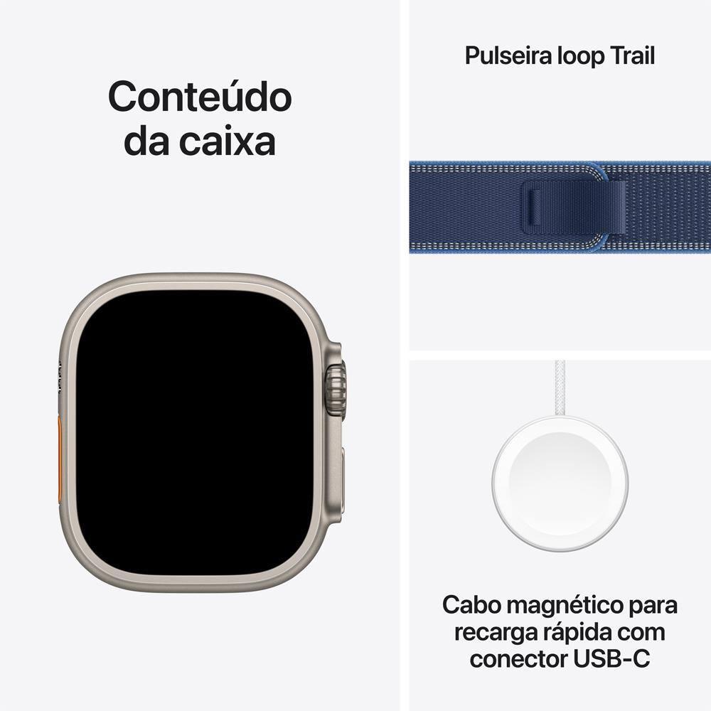Apple Watch Ultra 3 GPS+ Cellular 49mm Pulseira Loop Trail M/G Azul/azul-brilhante - 8