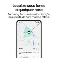 Fones de Ouvido Samsung Galaxy Buds Core Intra-auricular Bluetooth Cancelamento de Ruído IA Branco