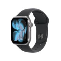 Apple Watch Series 11 GPS+ Cellular 42mm Cinza-Espacial Pulseira M/G Esportiva Preta - 1