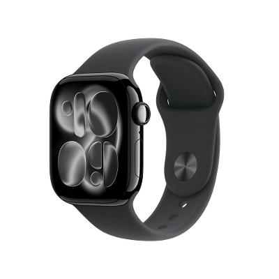 Apple Watch Series 11 GPS+ Cellular 42mm Preto Brilhante Pulseira M/G Esportiva Preta