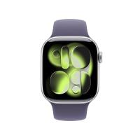 Apple Watch Series 11 GPS+ Cellular 42mm Prateada Pulseira P/M Esportiva Roxo-Névoa - 2