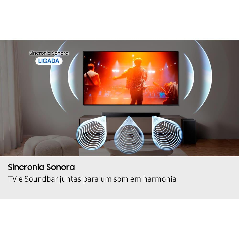 Soundbar Samsung B-Series HW-B650F/ZD 370W Bluetooth 3.1 Canais Dolby Audio Preto - 8