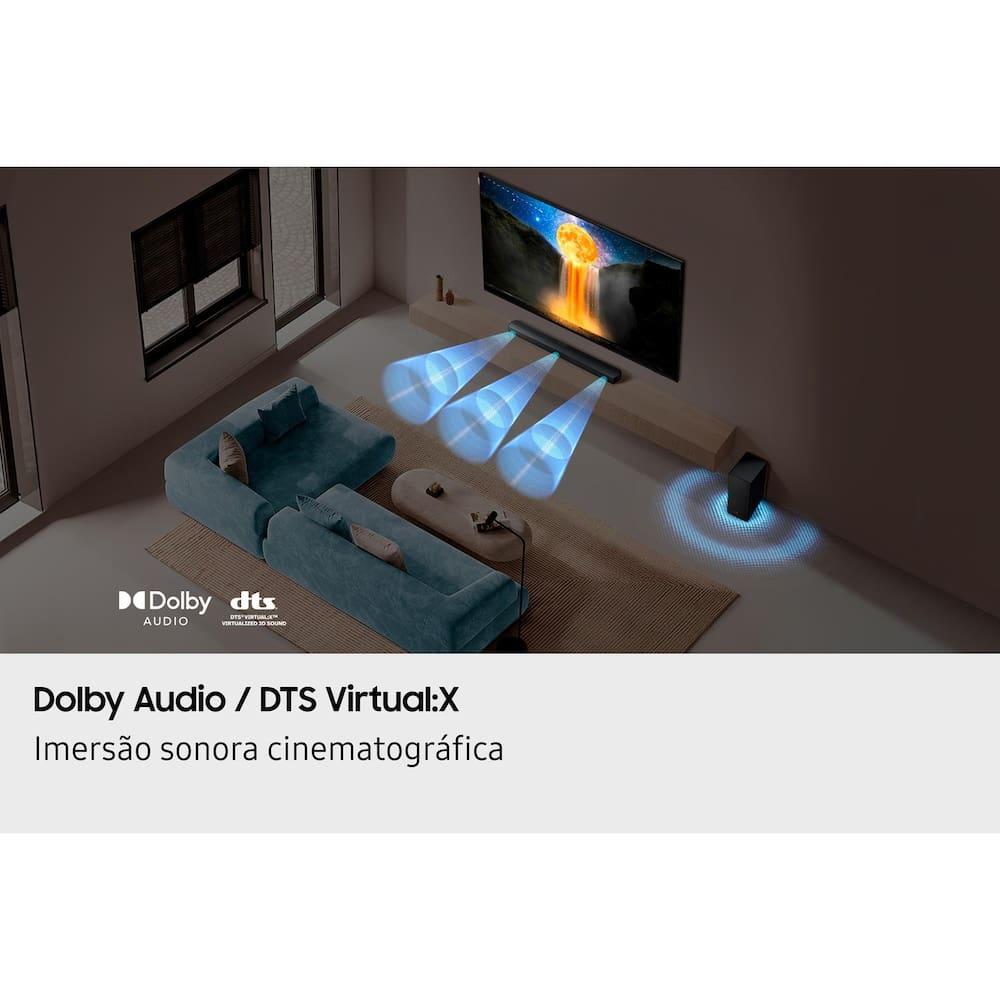 Soundbar Samsung B-Series HW-B650F/ZD 370W Bluetooth 3.1 Canais Dolby Audio Preto - 9