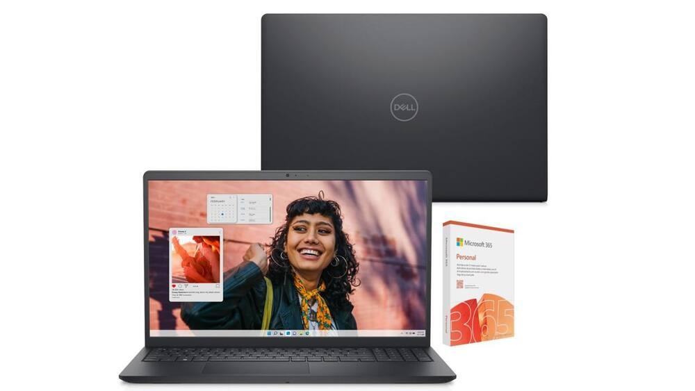 Notebook 15,6" Full HD Dell Inspiron I15-I3100-A15P Windows 11 Intel Core i3 8GB DDR4 512GB SSD Preto + Microsoft 365 Personal - 1
