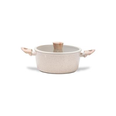 Caçarola Brinox Ceramic Life Sirius 22cm Indução Antiaderente Vanilla