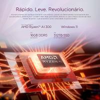 Notebook Lenovo 14” Ideapad Slim 5 83NJ0002BR Windows 11 AMD Ryzen AI 5 330 16GB RAM e 512GB SSD Luna Gray - 9