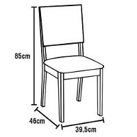 Conjunto Sala de Jantar Aço Nobre Mesa Montana Tampo de Vidro 120x80cm 4 Cadeiras Íris Aço Cromado - 6