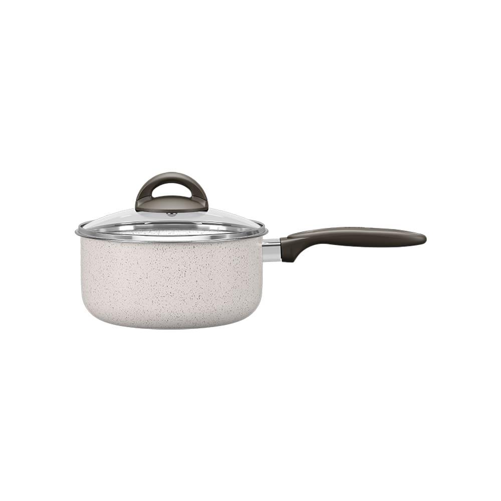 Panela Brinox Suprema Ceramic Life Antiaderente 1,9L 18cm Tampa de Vidro Vanilla - 1