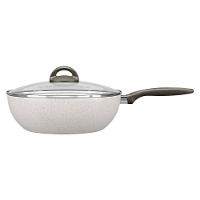 Panela Wok Brinox Suprema Ceramic Life Antiaderente 4,1L 28cm Tampa de Vidro Vanilla - 1