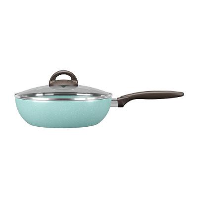 Panela Wok Brinox Suprema Ceramic Life Antiaderente 2,3L 24cm Tampa de Vidro Verde