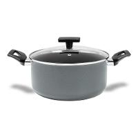 Caçarola Brinox Preserve Ceramic Life Antiaderente 4,7L 24cm Tampa de Vidro Cinza - 1