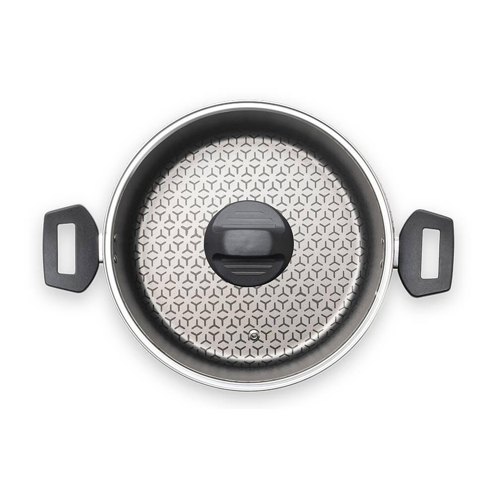 Caçarola Brinox Anis Pro-Flon Antiaderente 3,4L 22cm Tampa de Vidro Borgonha - 2