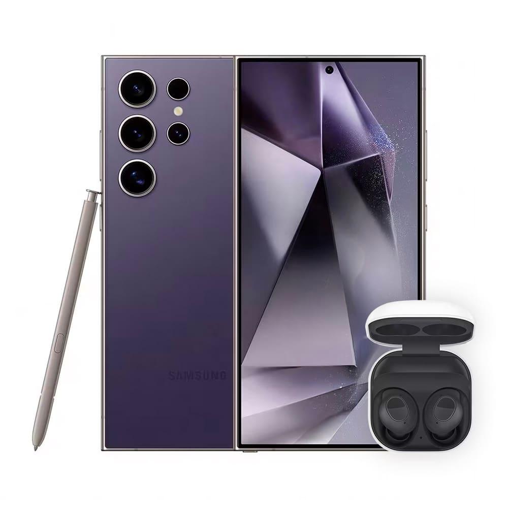 Smartphone Samsung Galaxy S24 Ultra Titânio Violeta 256GB, Galaxy AI, Tela 6.8", 12GB RAM, S Pen e Snapdragon 8 Elite + Fone de Ouvido Galaxy Buds FE - 1