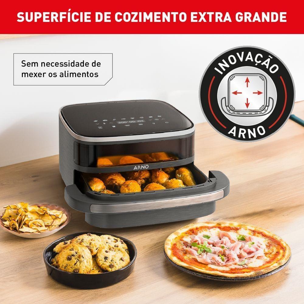 Fritadeira Elétrica Air Fryer Arno Easy Fry Extra AFP4 4L 1700W Painel Digital Preta Inox - 3