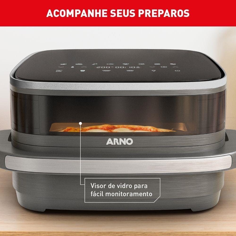 Fritadeira Elétrica Air Fryer Arno Easy Fry Extra AFP4 4L 1700W Painel Digital Preta Inox - 5