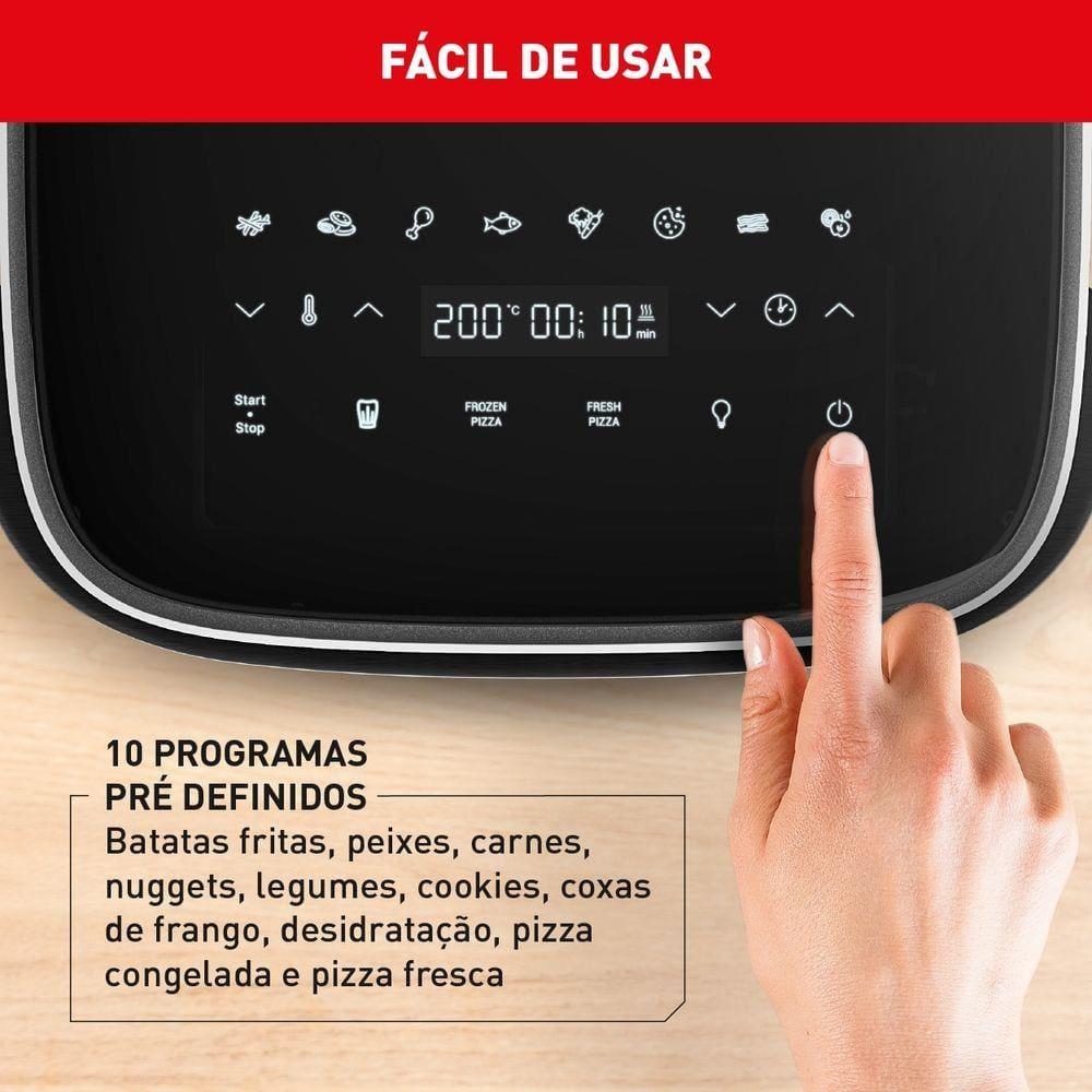 Fritadeira Elétrica Air Fryer Arno Easy Fry Extra AFP4 4L 1700W Painel Digital Preta Inox - 6
