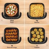 Fritadeira Elétrica Air Fryer Arno Easy Fry Extra AFP4 4L 1700W Painel Digital Preta Inox - 8