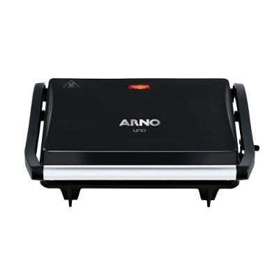 Grill Elétrico Arno Compact Uno GPTO Grelha Antiaderente Trava Lateral Preto