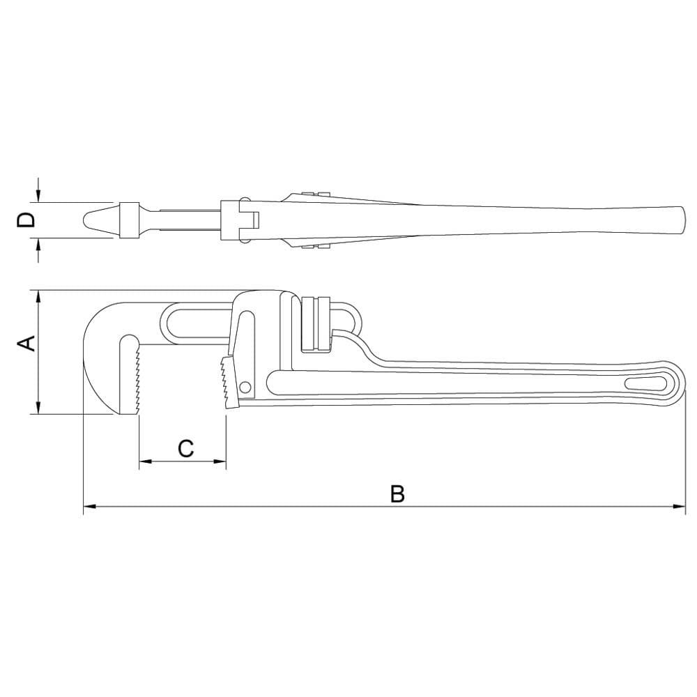 Chave para Tubo Tramontina Modelo Americano 10" - Amarela - 2