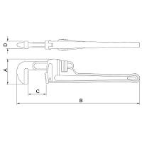 Chave para Tubo Tramontina Modelo Americano 10" - Amarela - 2