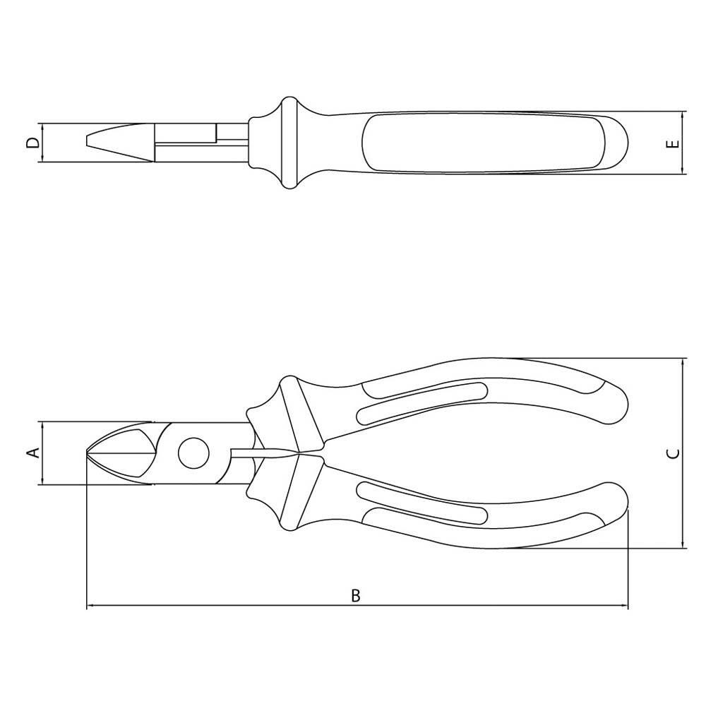 Alicate de Corte Diagonal Tramontina 6” com Cabo Isolado com Dupla Injeção - Amarelo - 2