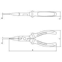 Alicate de Bico Meia Cana Tramontina 6” com Cabo Isolado com Dupla Injeção - Amarelo - 2
