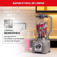 Liquidificador Arno Power Max XXL LN87 2200W Jarra 2,25L 6 Lâminas Powelix Cinza - 6