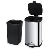 Lixeira Brinox com Pedal e Balde Frame Inox - 12 L