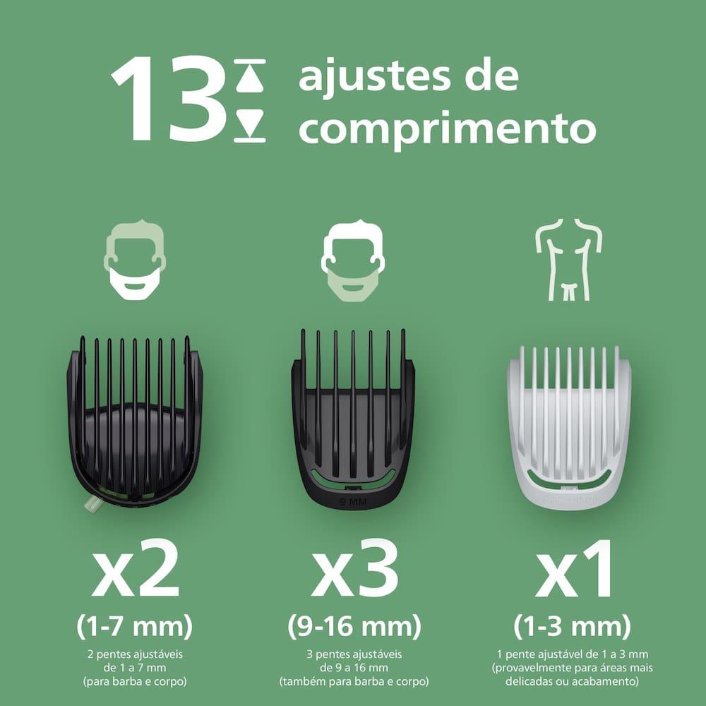Aparador de Pelos Philips Multigroom MG3941/15 10 em 1 Bivolt - 5
