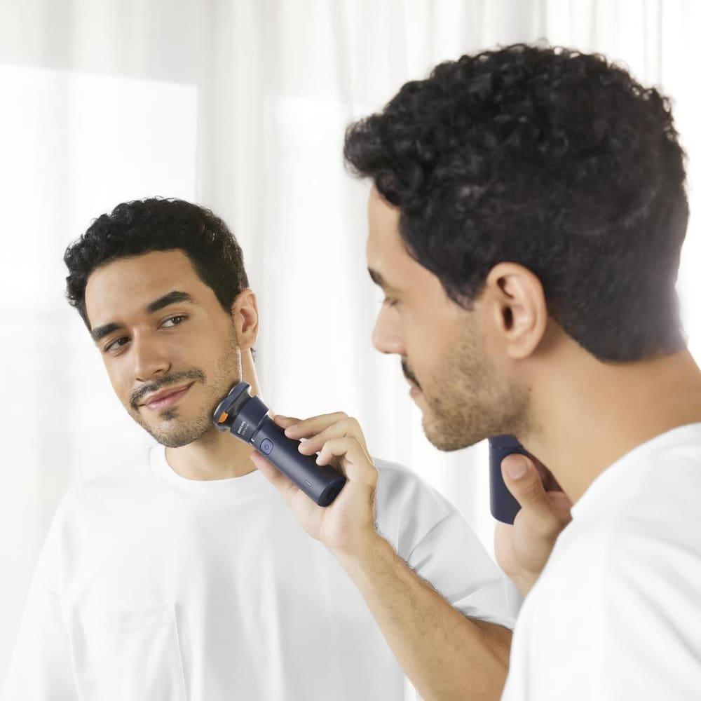 Barbeador Elétrico Philips S1881/00 Á Prova D`água Lâmina Power Cut Azul Bivolt - 7