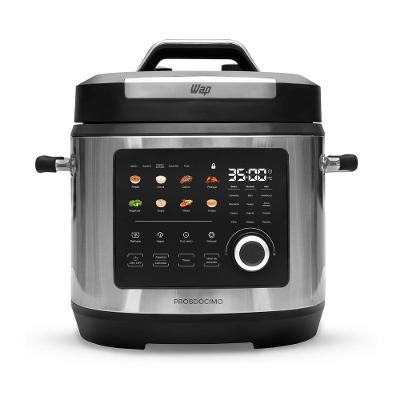 Panela de Pressão Elétrica Wap Prosdócimo WPPE6 6L 1000W Painel Touch Inox