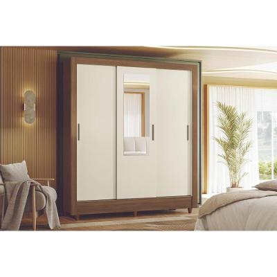 Guarda Roupa Santos Andirá Lisboa 3 Portas Deslizantes com Espelho