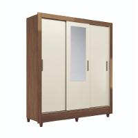 Guarda Roupa Santos Andirá Lisboa 3 Portas Deslizantes com Espelho - 2