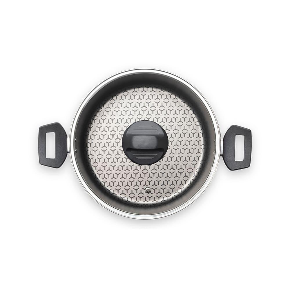 Caçarola Brinox Anis Pro-Flon Antiaderente 2,5L 20cm Tampa de Vidro Borgonha - 2