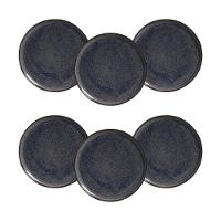 Conjunto de Pratos Rasos Porto Brasil Bio Titanium Azul Escuro 29cm - 6 Peças - 1